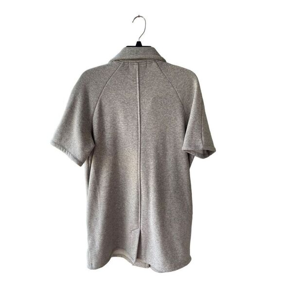 MICHAEL KORS Womens Gray Fleece Lined Short Sleeve Jacket Size Large - Picture 2 of 8